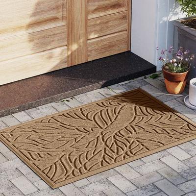 Bungalow Dba Matterly Tropical Leaves Doormat 35 x 23, 35 x 23, Khaki