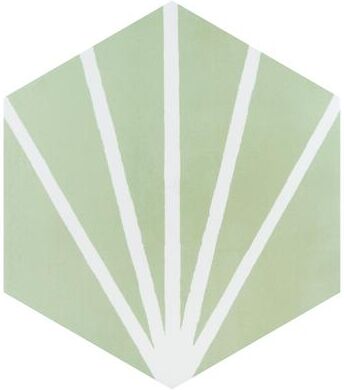"Merola Tile Horizon Dusk Hex Verde 7-3/4"" x 9"" Porcelain Floor and Wall Tile"