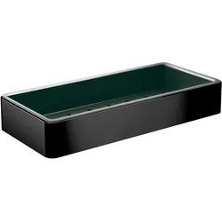 emco loft Schwammkorb, verdeckte Wandbefestigung, herausnehmbarer Kunststoffeinsatz, 054513302, Farbe: Schwarz