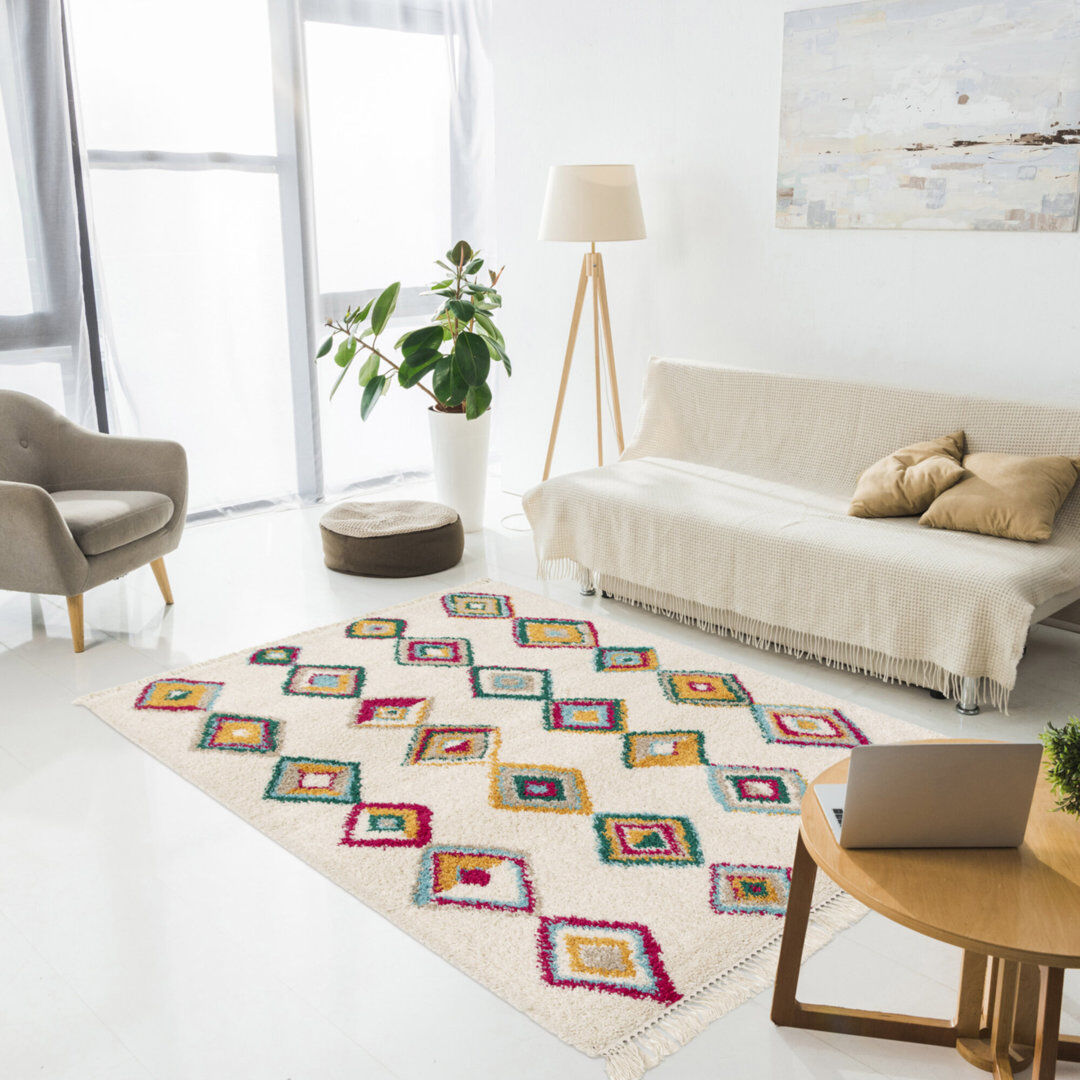 Bloomsbury Market Rectangle Moroccan Shag Cream Rectangle 160 x 230 cm
