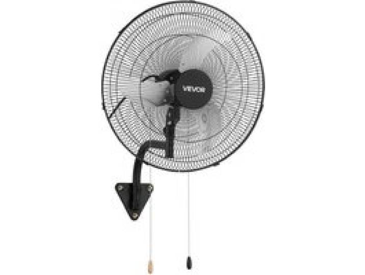 VEVOR 65W Industrieller Wandventilator 57 cm, 6 m/s Oszillierender Wandlüfter mit 3 Stufen & Verstellbarem Neigungswinkel, Gewerblicher Industrieventilator für Werkstatt Garage Lager Gym, Schwarz