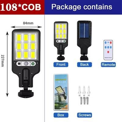 Inspired Living BrightGuard Solar Motion Security Light Outdoor 3 Mode Waterproof Garden Yard LED Lamp 108cob With Rc 2pcs
