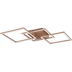 OTTO HOME LED Deckenleuchte "Annelia, Deckenlampe, schwenkbare LED-Rechtecke", braun (coffee), 3, H: 7cm, 1 Stk., Leuchten, Wand- und Deckenmontage möglich, LED Deckenleuchte