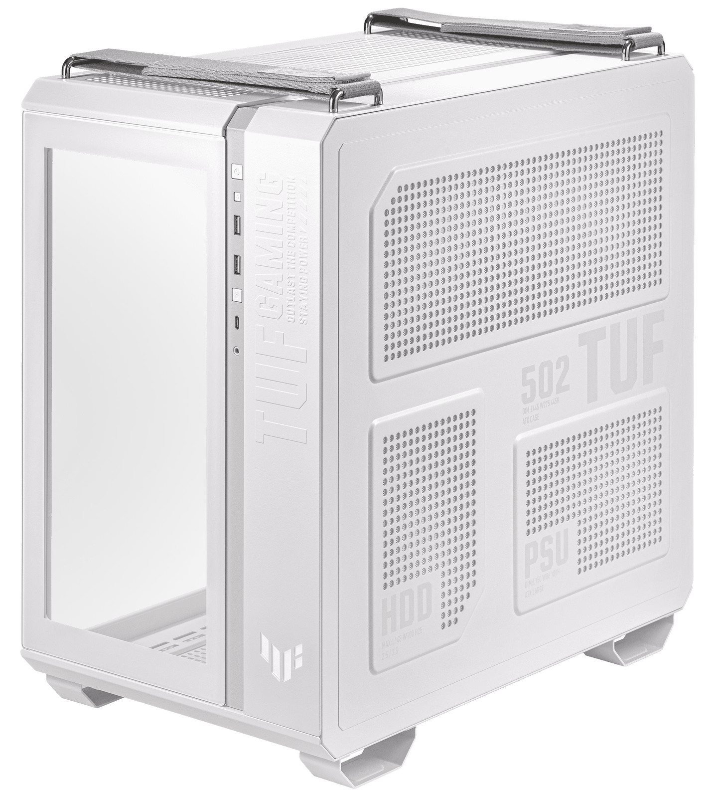 Asus TUF Gaming GT502 Plus computerbehuizing met ARGB-verlichting, wit