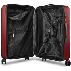 Tonino Lamborghini Bologna 4 Rollen Kofferset 3-teilig, Koffer, Rot
