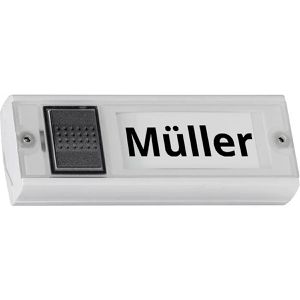 Grothe Türklingel Mistral SE 03.2, Funk Sender, bis 500m, wasserdicht, weiß, LED-Blinken