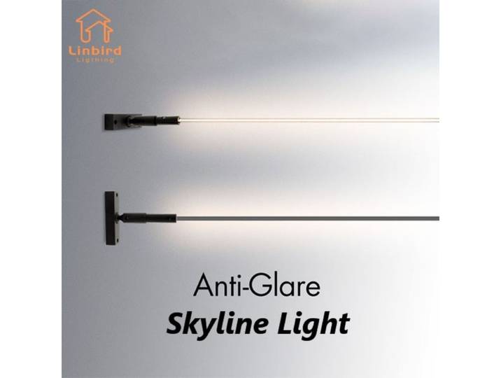 2022 Nouveau LED Skyline Barre En Acier Suspension Minimaliste Simple Créative Lampe Linéaire Salon Designer Anti-éblouissement Appliques