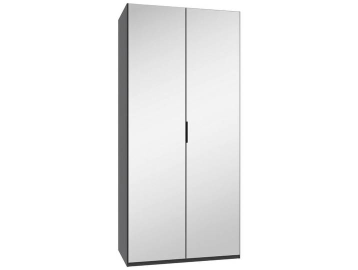 Falttürenschrank, Graphit, 100x216x58 cm, Holzwerkstoff, 1 Fächer, Modern