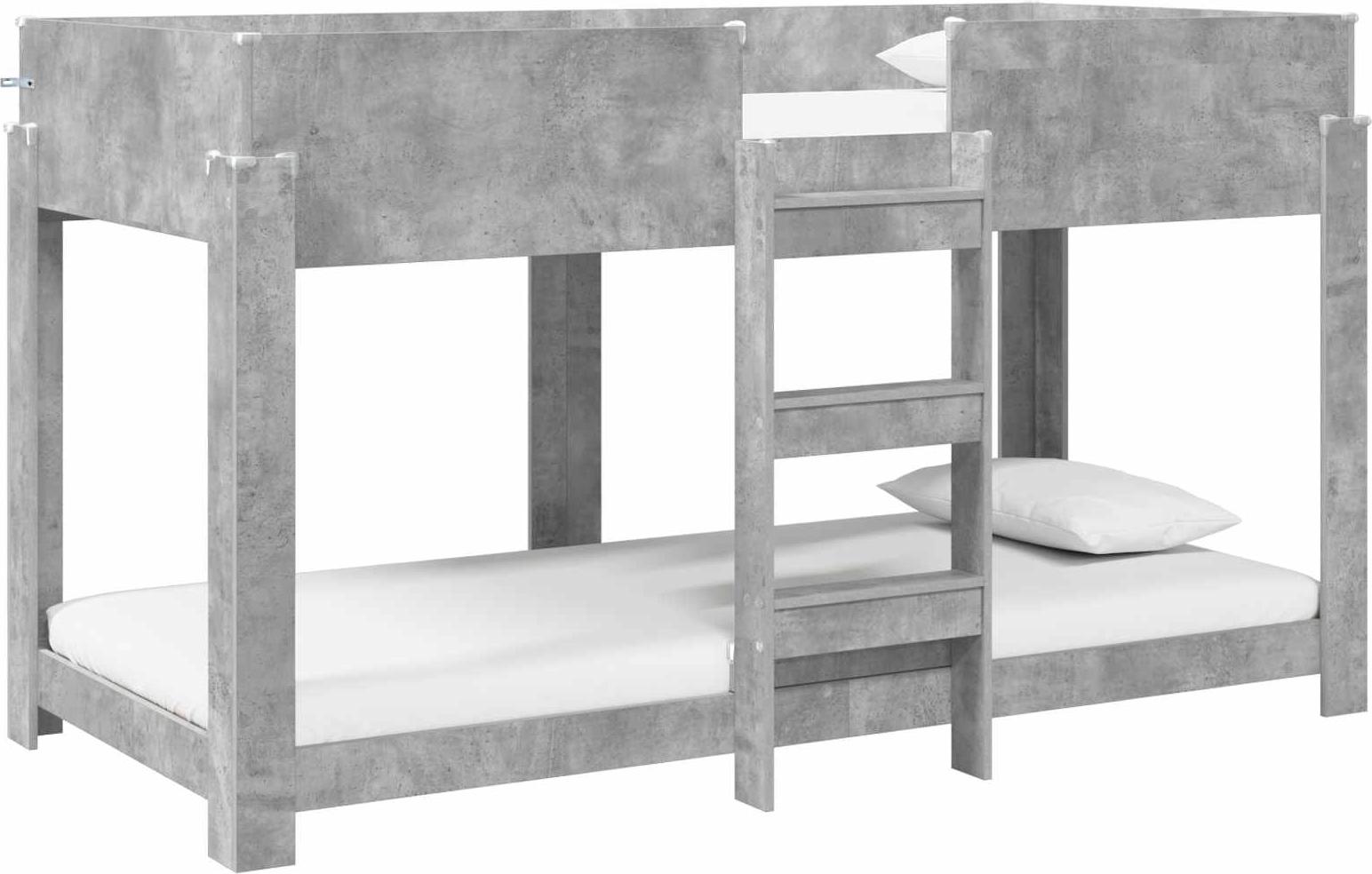 Etagenbett für Kinder Betongrau 100 x 200 cm Holzwerkstoff