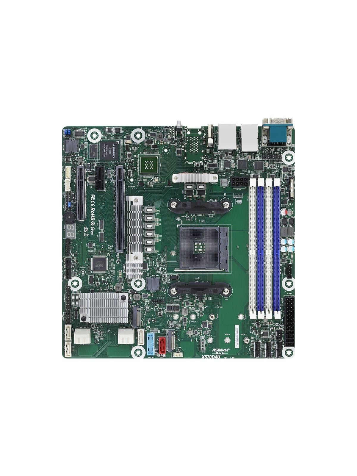 ASRock Rack Mainboard - AMD X570 - AMD AM4 - DDR4 RAM - Micro-ATX