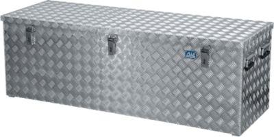 Transportkiste, Aluminium-Riffelblech mit Gasdruckdämpfer, 375 l