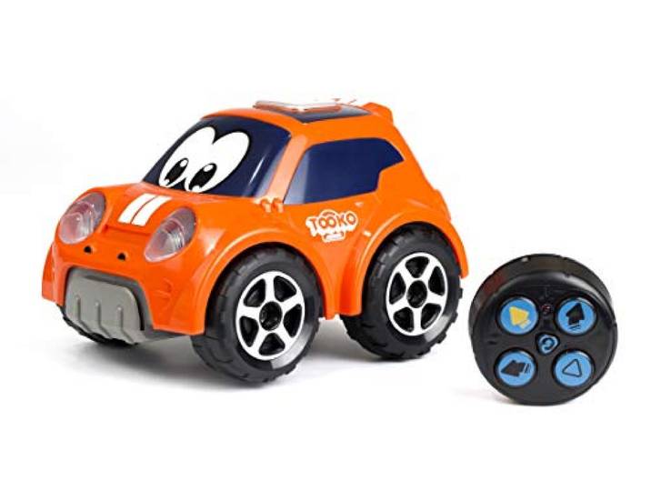 TOOKO RC 81472 Follow me Crossroad by Silverlit, ferngesteuertes Auto für Kleinkinder, Hinderniserkennung, multidirektionale Steuerung, Ton- und Lichteffekte, orange, ab 2 Jahren