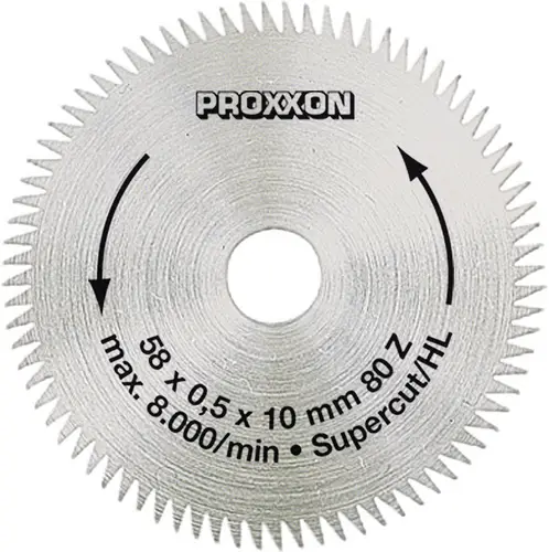 Proxxon Micromot 28 014 Kreissägeblatt 58 x 10 x 1mm Zähneanzahl: 80 1St.