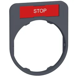 Schneider Electric ZBYF2304C0 Schildträger 40x50mm, mit Schild STOP, für Harmony 30mm, in grau