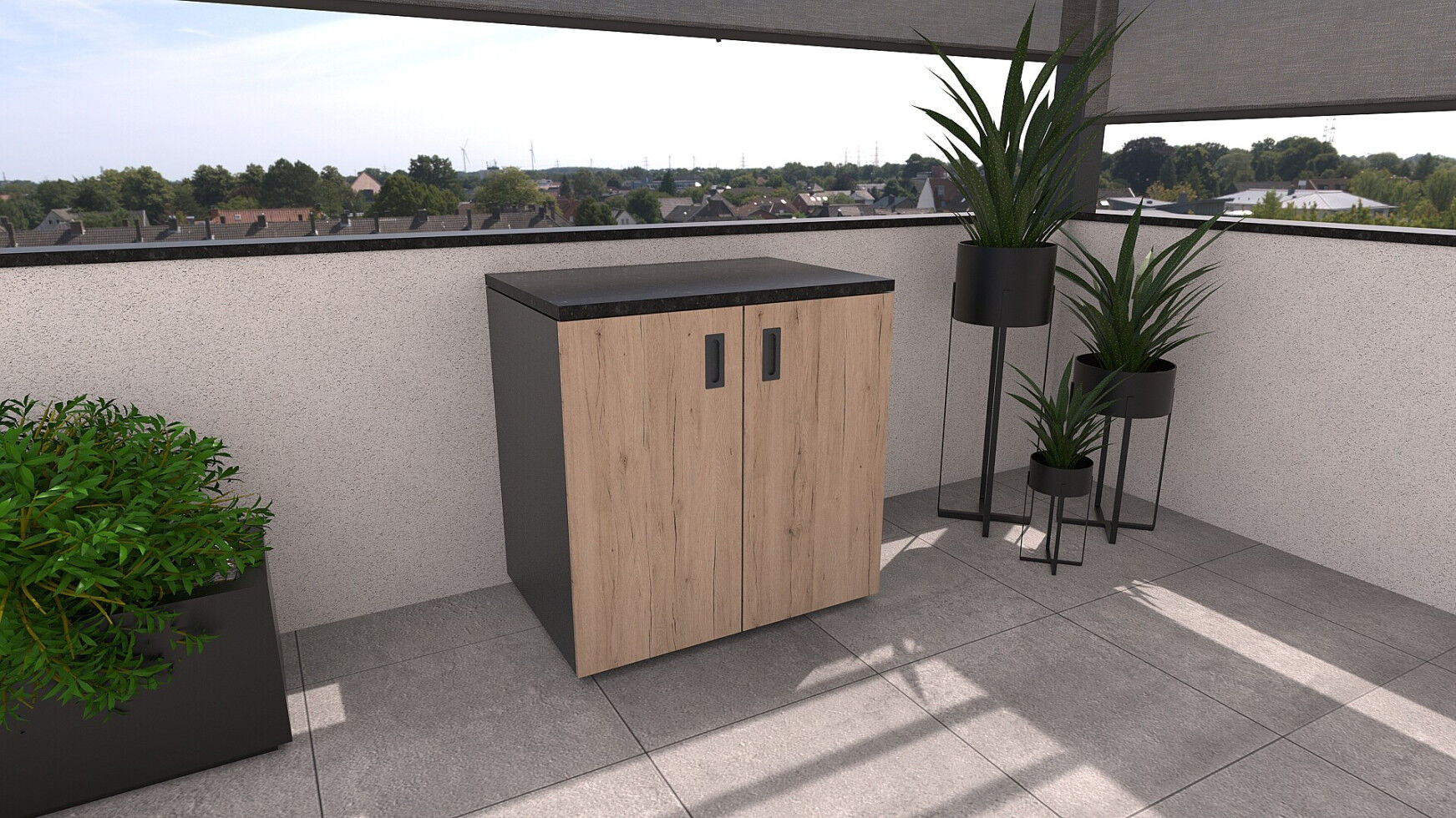 Bellano Living Element für Outdoorküchen inkl. 2 Türen eiche granit