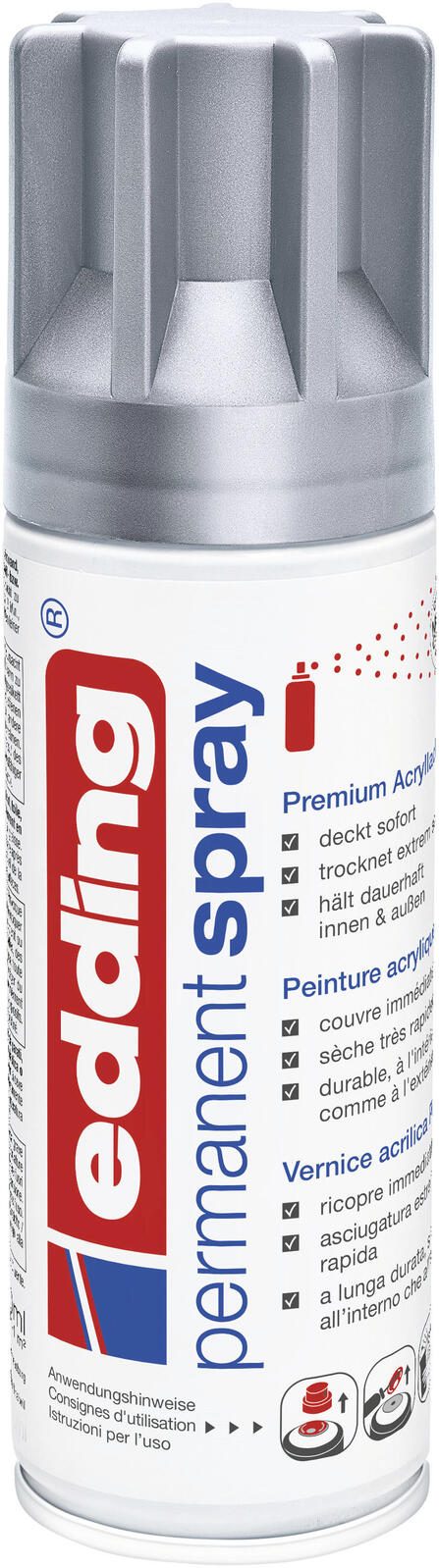 edding Acrylspray Permanent Spray Silber Matt 4-5200923