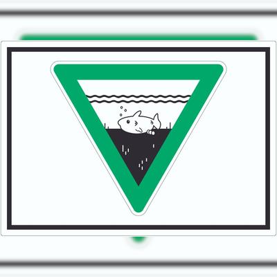 HB-Druck Laichzeit Laichschonbezirk Symbol Aufkleber A0 (841x1189mm)