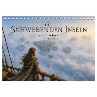 Die schwebenden Inseln von Caelora (Tischkalender 2027 DIN A5 quer), CALVENDO Monatskalender