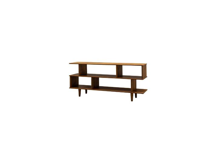 Étagère basse en bois de manguier marron, 3 étagères - Chehoma, Z