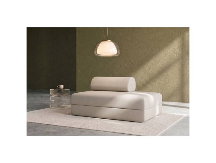 Canapé compressé convertible et modulable 2 places en beige