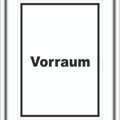 HB-Druck Vorraum Schild mit Text Diele Vorzimmer hochkant A2 (420x594mm)