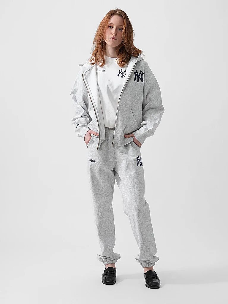 SPORTY & RICH T-Shirt YANKEES CURVE weiss   S W