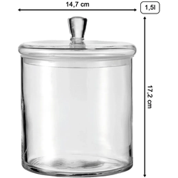 Glasdose mit Deckel ø 15 cm