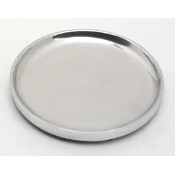 Kerzenteller, Dekoteller Alu Silber poliert Ø 12 cm ideal für Kerzen, Taufkerzen, Hochzeitskerzen