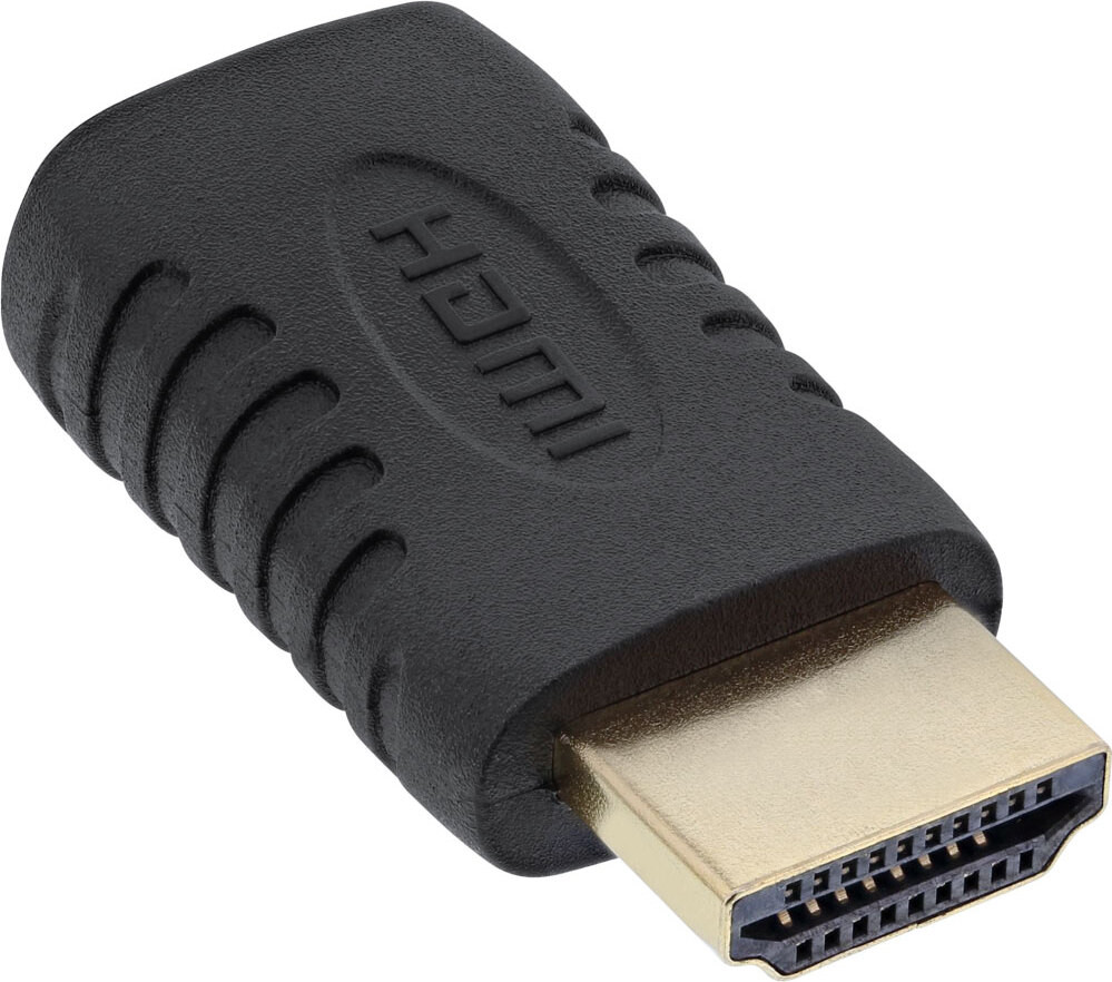 InLine 17691G HDMI-adapter van HDMI-A naar Mini HDMI-C, compatibel met 4K2K, met vergulde contacten