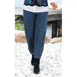 Baumwoll-Hose in indigo in Größe 46 von DW-Shop, Indigo, 46