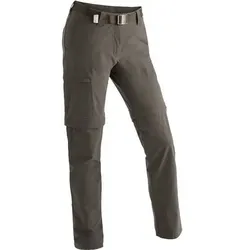 MAIER SPORTS Damen Hose Inara slim zip Da-Zip Off Hose el., Größe 34 in Braun Braun