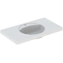Geberit Preciosa Waschtisch mit Ablagefläche 100x55cm, m. Hl., o. Ül., weiß