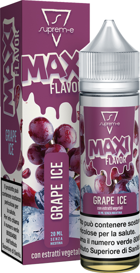 Suprem-e Grape Ice Maxi Flavor Liquido Shot Mix 20ml Uva Ghiaccio