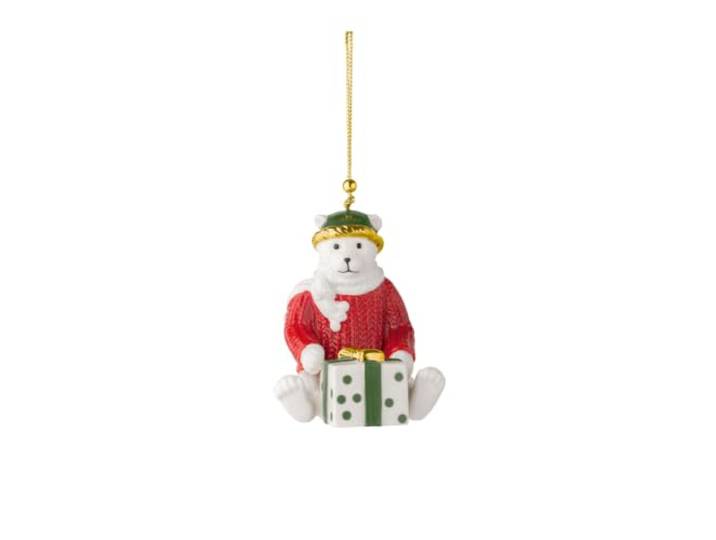 Villeroy & Boch - Christmas Classics Ornament Teddybär 2026 Gold, Limitiert, Weihnachtsdeko, Handbemalt, Echtgold, Sammlerstück, Weihnachtsdekoration, Deko Weihnachten, Premium Porzellan