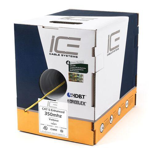ICE Cable - Cat.5e Kabel, 350MHz, UTP, 24AWG, SBC, HDBaseT, 305m Pulloutbox, Farbe: gelb ICE-CAT5E-YELLOW