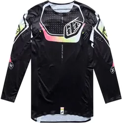 Troy Lee Designs SE Ultra Proton, Trikot - Schwarz/Weiß/Neon-Gelb/Pink - L