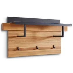 MAISON Wandgarderobe Oakland Holz Braun Eiche