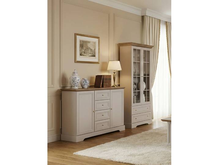 ROYAL24_MARKT Wohnzimmer-Set Castello Wohn- & Esszimmer-Set 2-teilig – Möbel im Landhausstil, (Esszimmer-Set, 2-St., Premium - Castello), Luxus – Edel – Zeitlos