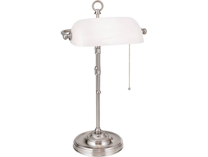 Briamond Tischlampe Harvard opal weiss satiniert Messing/Glas H 53 cm