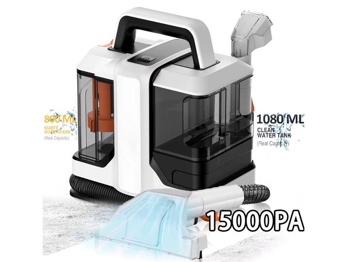 Nettoyeur de taches 750W 15KPa, nettoyeur de tapis portatif pour rideau de canapé, Machine intégrée d'aspiration par pulvérisation, Machine de nettoyage ménager