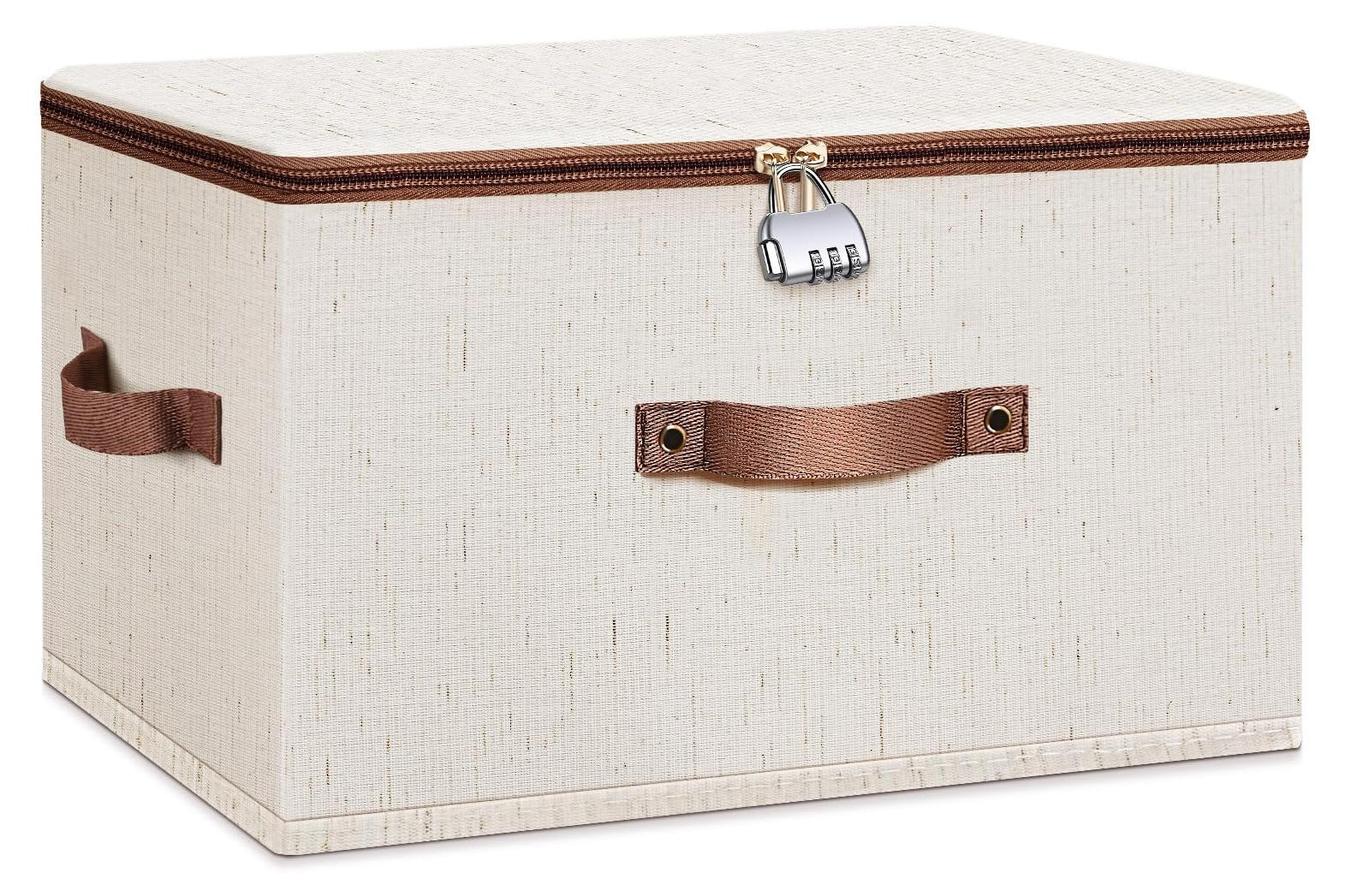 Dripio Opvouwbare opbergbox met deksel en handvatten, textiel, solid
