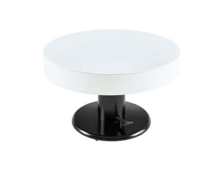 Mid.you Couchtisch, Schwarz, Weiß, Metall, Glas, rund, zylindrisch, 80x46x80 cm, einfacher Aufbau, höhenverstellbar, Wohnzimmer, Wohnzimmertische, Couchtische, Couchtische höhenverstellbar
