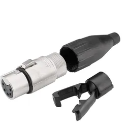 Amphenol XLR, 5-pol , Metall-Kabelbuchse, versilberte(r) Kontakt(e), gerade, grau