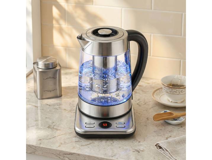 HOMCOM Bouilloire Électrique 1,7L 2200W Infuseur Maintien Chaud