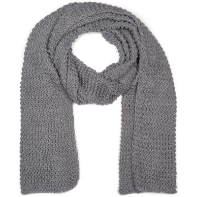 Strickschal STYLEBREAKER "Langer Strick Schal mit Wellen Strickmuster", Damen, grau, Obermaterial: 100% Polyacryl PAN., Modisch, Modetücher