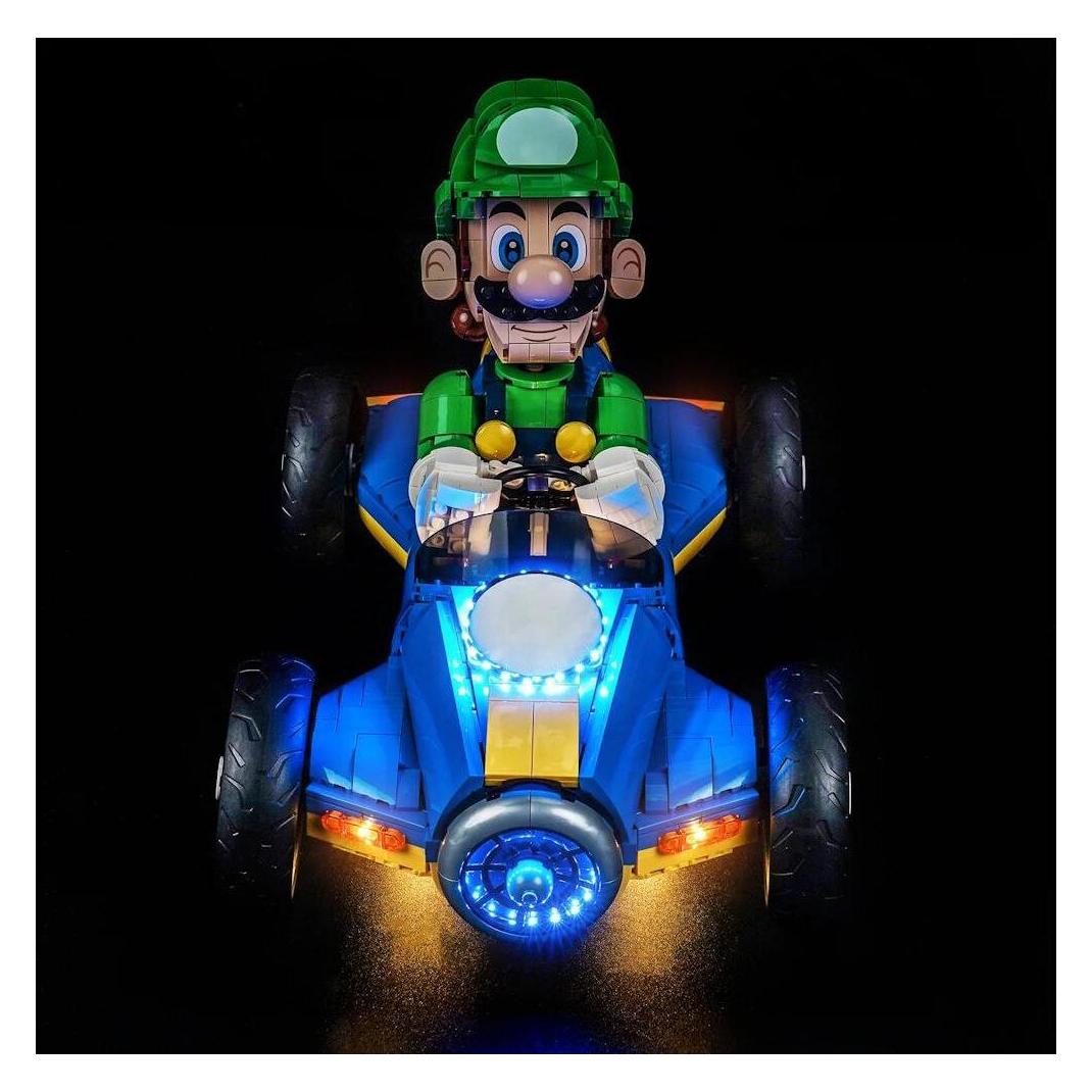 BrickBling LED Beleuchtungs-Set für LEGO 72050 Super Mario Kart - Luigi & Turboflitzer mit Fernbedieung (GC1403)