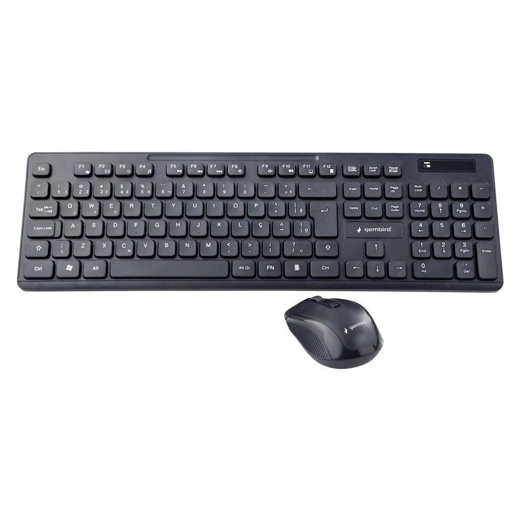 Gembird Kabelloses Desktop-Set schwarz DE-Layout (DE, Kabelgebunden) (KBS-WCH-03-DE)
