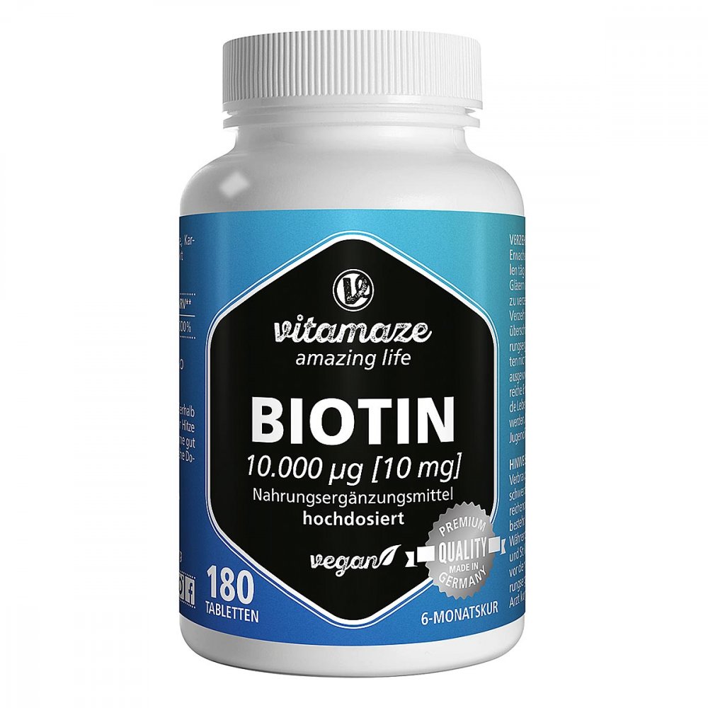 Vitamaze GmbH Biotin 10 mg hochdosiert vegan Tabletten 16018634