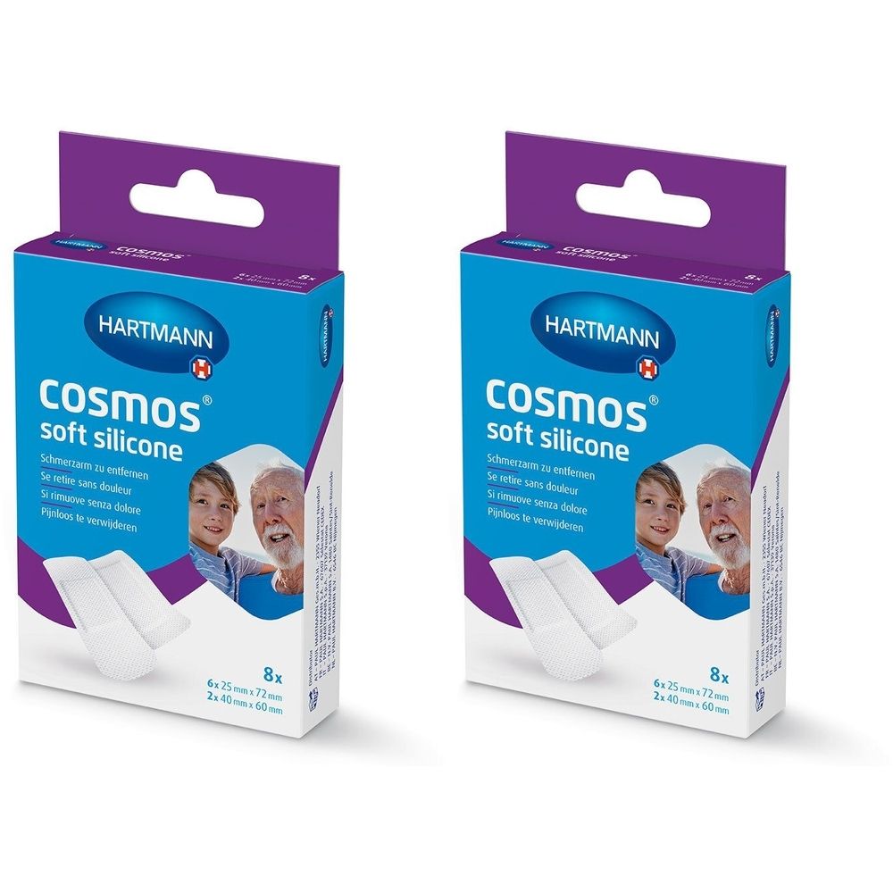 Cosmos soft silicone Pflasterstrips 2 Größen 2x 2x8 St Pflaster