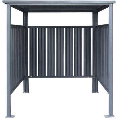 Kaminholzregal WESTMANN, grau (anthrazit), B:180cm H:210cm T:200cm, Stahl, Kaminholzlager, Kaminholzregal, anthrazit, auch als Fahrrad- oder Rauchunterstand